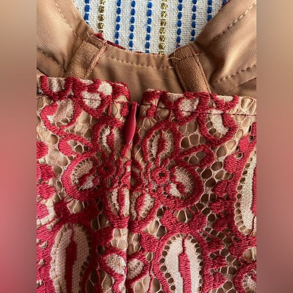 For Love And Lemons Vika Mini Dress Size M Lace Red rods on top - Picture 11 of 17